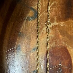 Elegant 10k Gold Rope Chain ankle bracelet